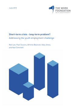 Short-term crisis - long-term problem? Addressing the - Impetus-PEF