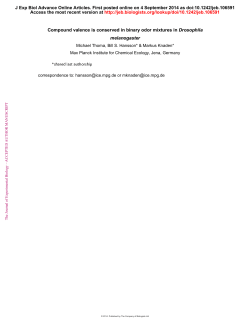Compound valence is conserved in binary odor mixtures in