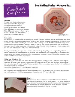 Box Making Basics - Octagon Box