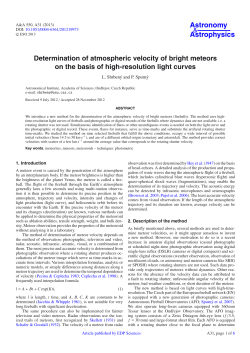 Determination of atmospheric velocity of bright meteors on the basis