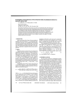 Investigation of the spectrum of the refractive index of potassium