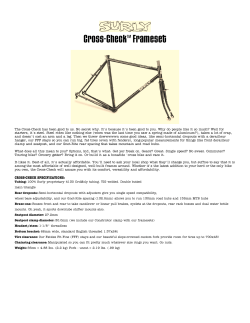 Cross-Check&trade; Frameset