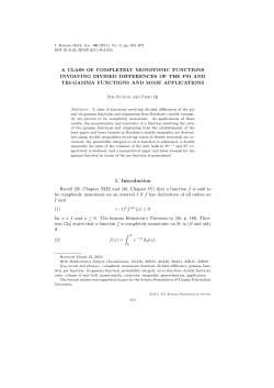 a class of completely monotonic functions involving divided