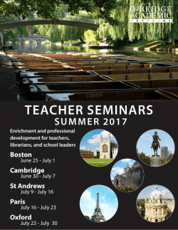 2017 Teacher Seminar Brochure