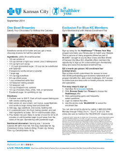 One Bowl Brownies Exclusive For Blue KC Members