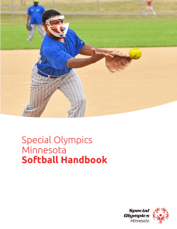 2016 Softball Handbook - Special Olympics Minnesota