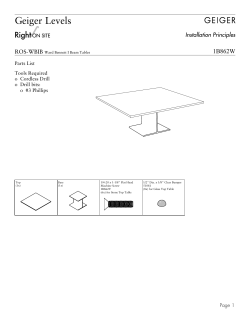 I Beam Coffee Table Assembly Instructions