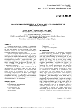 Vaporization Characteristics of Ethanol Droplets