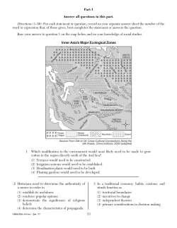 Practice Regents Global I Jan 2017 First Eighteen