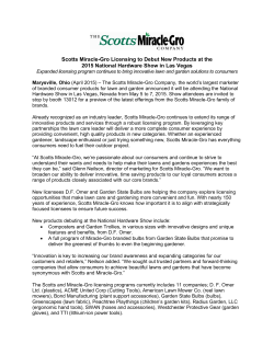 Scotts Miracle-Gro - Seltzer Licensing