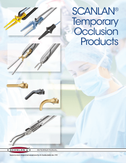 SCANLAN&reg; Temporary Occlusion Products