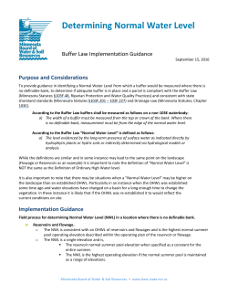 Determining Normal Water Level - Minnesota Board of Water and