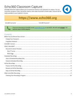 Echo360 Classroom Capture