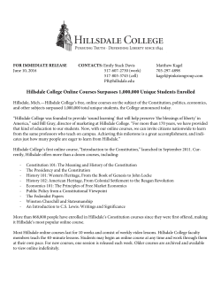 Hillsdale College Online Courses Surpasses 1,000,000 Unique
