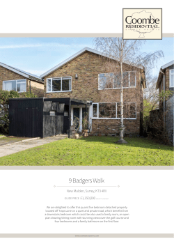 9 Badgers Walk - Coombe Residential