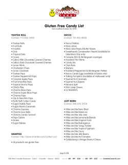Gluten Free Candy List - Sweeties Candy of Arizona
