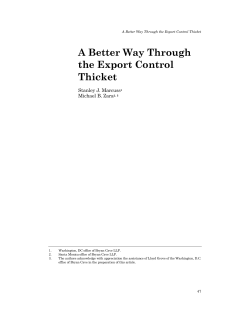 A Better Way Through the Export Control Thicket