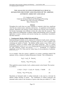 the alkaline sulfide hydrometallurgical