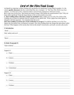 Lord of the Flies Essay Outline