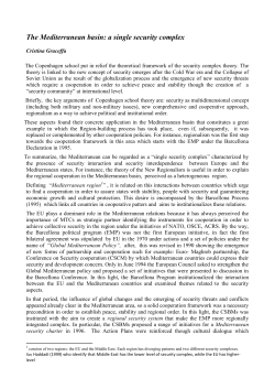 The Mediterranean basin: a single security complex