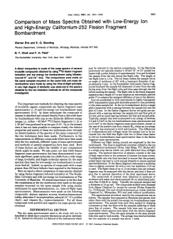 Comparison of mass spectra obtained with low