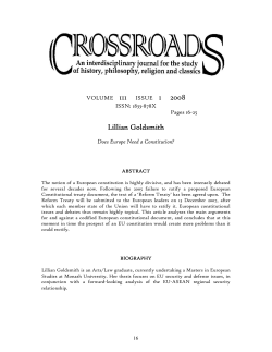 Does Europe Need a Constitution?