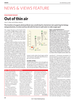 Out of thin air - Universit&auml;t D&uuml;sseldorf