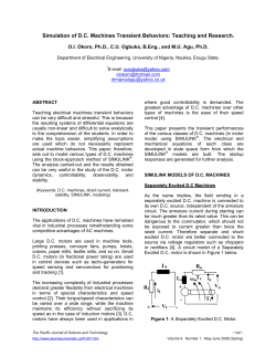 Simulation of DC Machines Transient Behaviors: Teaching and