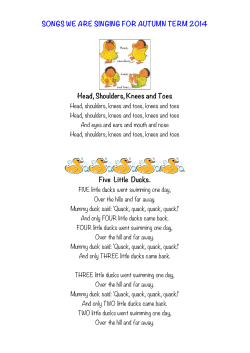 Songs for Autumn Term 2014 - St Mary`s | Pre