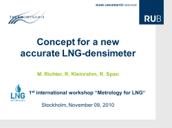 LNG Density - Metrology for LNG