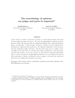 The neurobiology of opinions: can judges and juries be impartial?