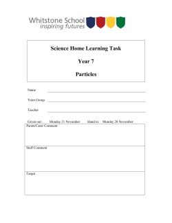 Particles - Whitstone School