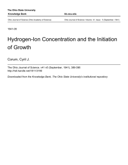 Hydrogen-Ion Concentration and the Initiation of Growth