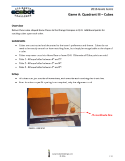 Game A: Quadrant III &ndash; Cubes