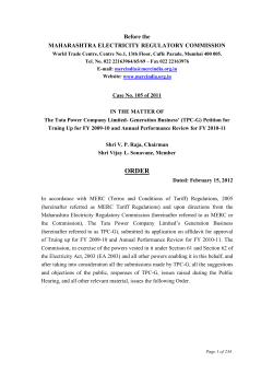 Case No.105 of 2011 - Maharashtra Electricity Regulatory