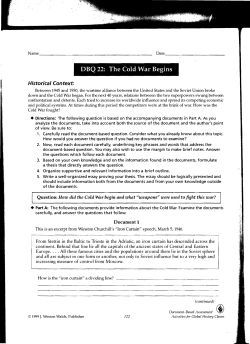 DBQ 22: The Cold War Begins (continued)