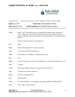 Meet Sara Ruh, Chief Inspiration Officer of Ruh Global