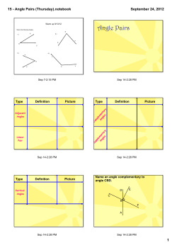 15 - Angle Pairs (Thursday).notebook