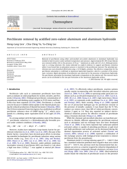 Perchlorate removal by acidified zero