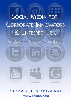 Social Media for Corporate Innovators and Entrepreneurs