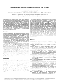 Corrugation ridges, Pine Island Bay, West Antarctica