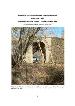1 Prepared for the Cleobury Mortimer Footpath Association Simon