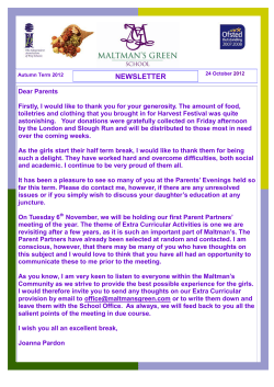 newsletter - Maltman`s Green School