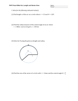 I. Solve for the following indicated value(s). (1) Find length s of the