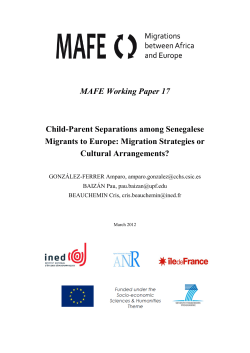 Child-Parent Separations among Senegalese Migrants to