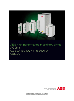 ABB high performance machinery drives ACSM1 0.75 to 160 kW / 1