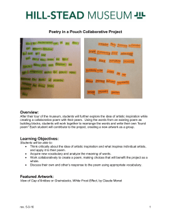 Poetry in a Pouch Collaborative Project - Hill