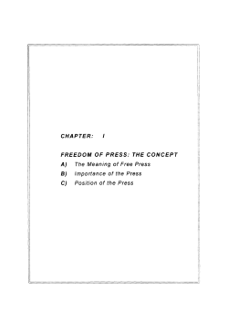 I FREEDOM OF PRESS