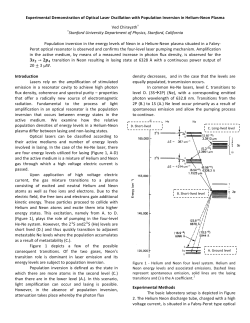 Experimental Demonstration of Optical Laser Oscillation
