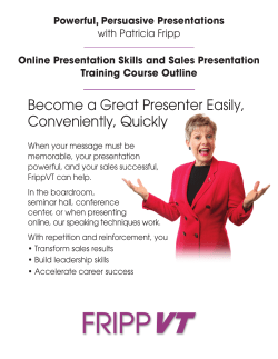 Become a Great Presenter Easily, Conveniently, Quickly